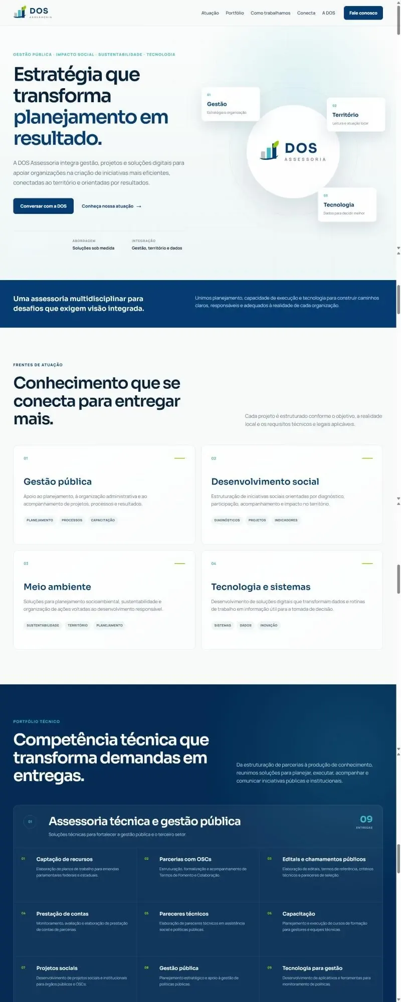DOS Assessoria: Página do site, editada para esta vitrine: a identificação da cidade foi omitida.